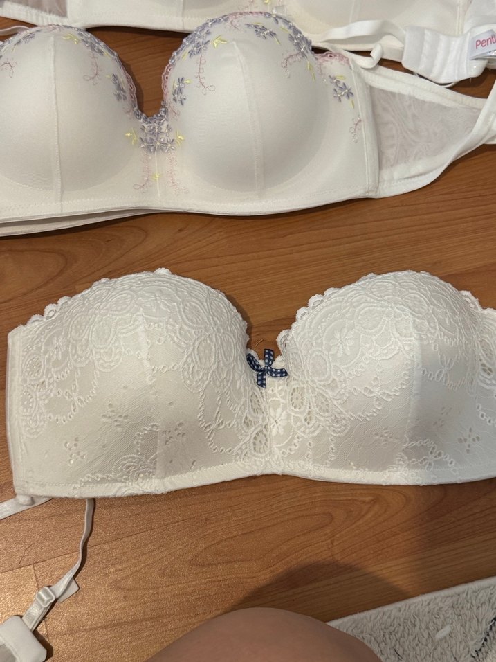 95B Nakışlı Beyaz  Sütyen LOTUS LACE - Görsel 3