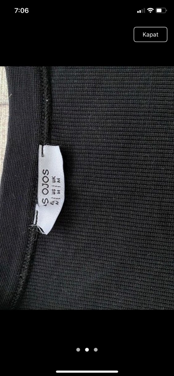 Siyah Kısa Crop Top, Dar Kesim, Kısa Kollu - Görsel 2