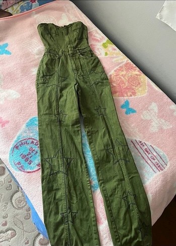 Yeşil Bağlamalı Desenli Fermuarlı Kadın Pantolon - Görsel 3