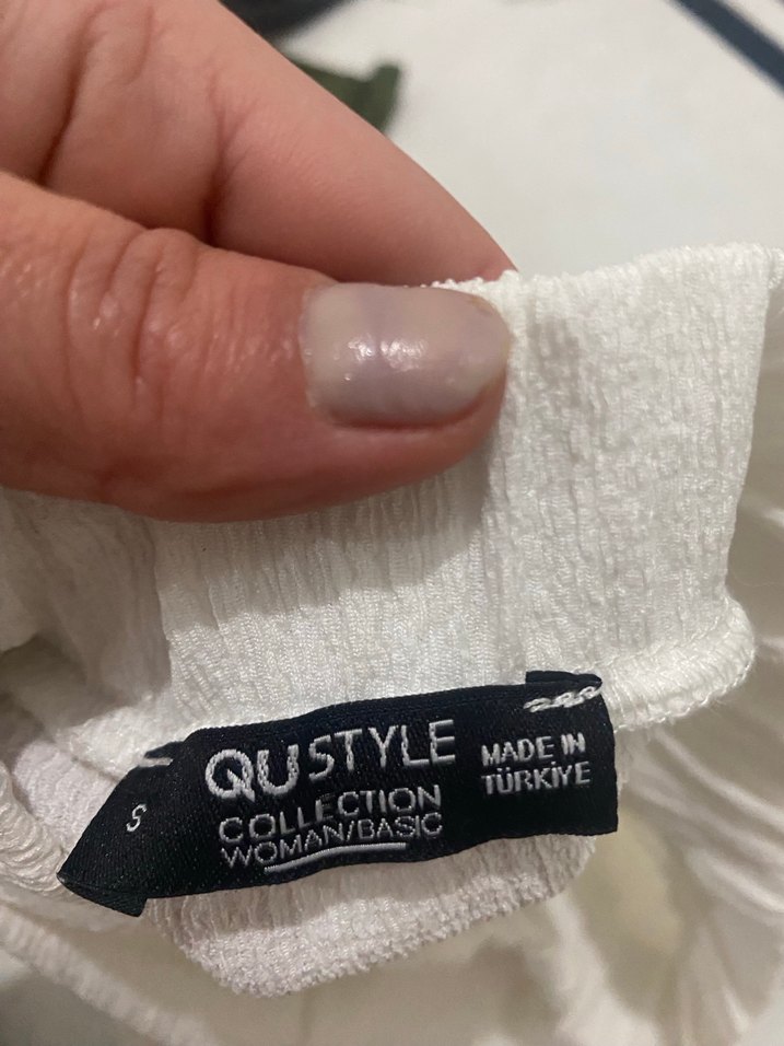 Beyaz Keten Volanlı Mini Etek - Görsel 3