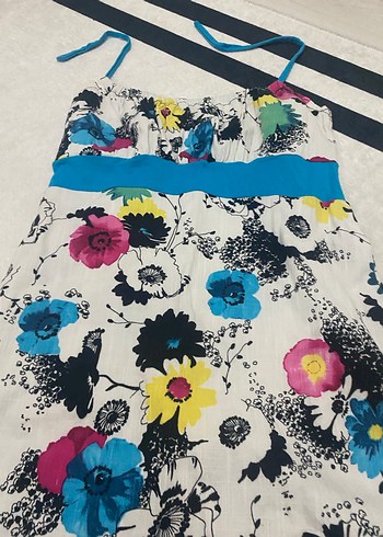 Çiçek Desenli Renkli Mutfak Önlüğü - Görsel 2