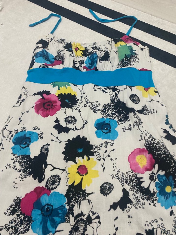 Çiçek Desenli Renkli Mutfak Önlüğü - Görsel 2