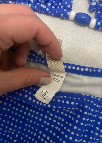 Mavi Boncuklu İpli Mini Bikini - Görsel 4