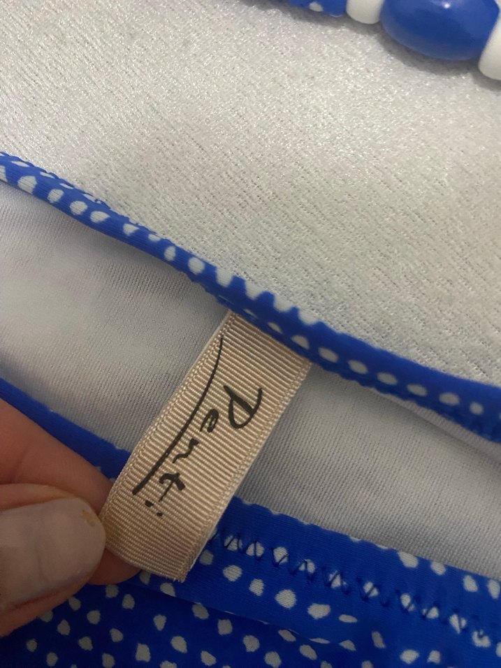 Mavi Boncuklu İpli Mini Bikini - Görsel 3