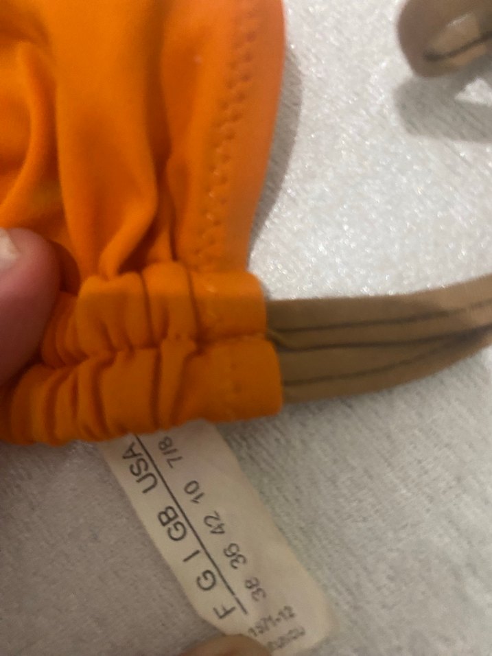 Tokalı, Askılı Turuncu Bohem Bikini - Görsel 5