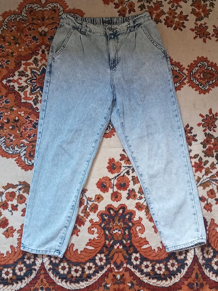 Kadın Mavi
 Bol Kesim Denim Pantolon - Görsel 3