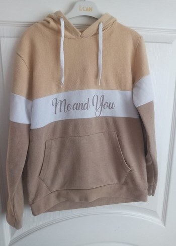 Bej Kapüşonlu çocuk Sweatshirt - Görsel 2