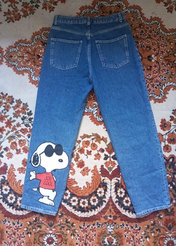 Bershka snopy desenli kot pantolon - Görsel 2