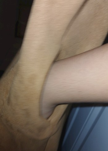 Kahverengi Süet Kürklü Uzun Kadın Yelek - Görsel 5