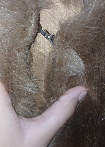 Kahverengi Süet Kürklü Uzun Kadın Yelek - Görsel 3