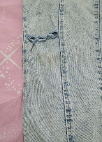 Kadın Mavi Denim Midi Bol Kesim Jean - Görsel 2