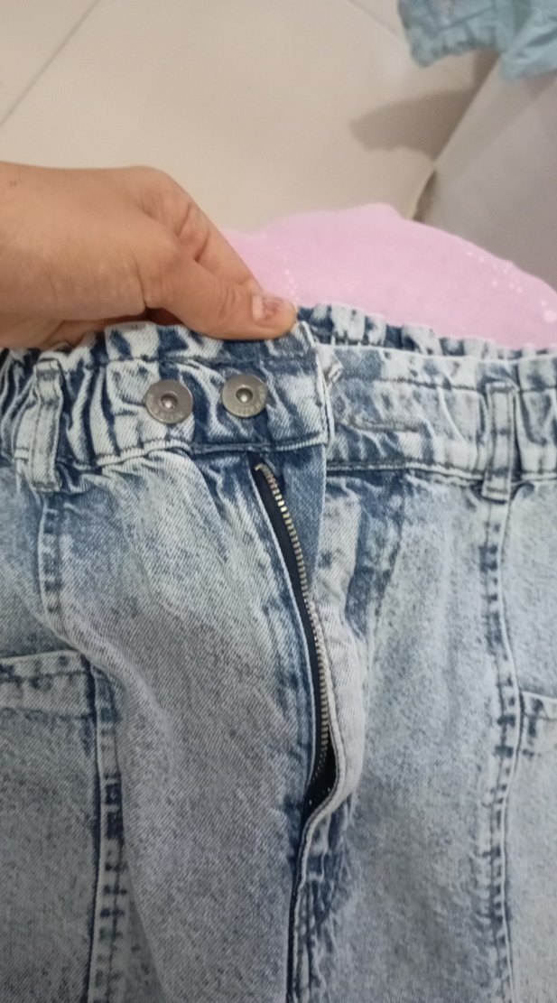 Kadın Mavi Denim Midi Bol Kesim Jean - Görsel 5