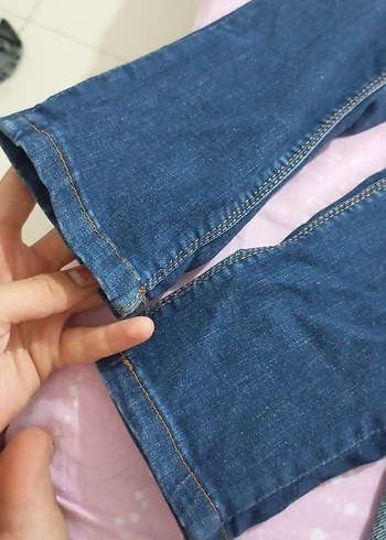 Kadın Mavi Dar Kesim Denim Jean - Görsel 3