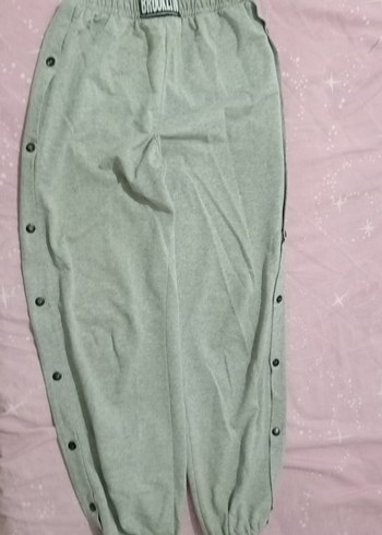 Düğmeli Gri Kadın Eşofman Altı - Görsel 2