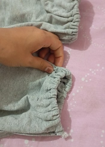 Düğmeli Gri Kadın Eşofman Altı - Görsel 4