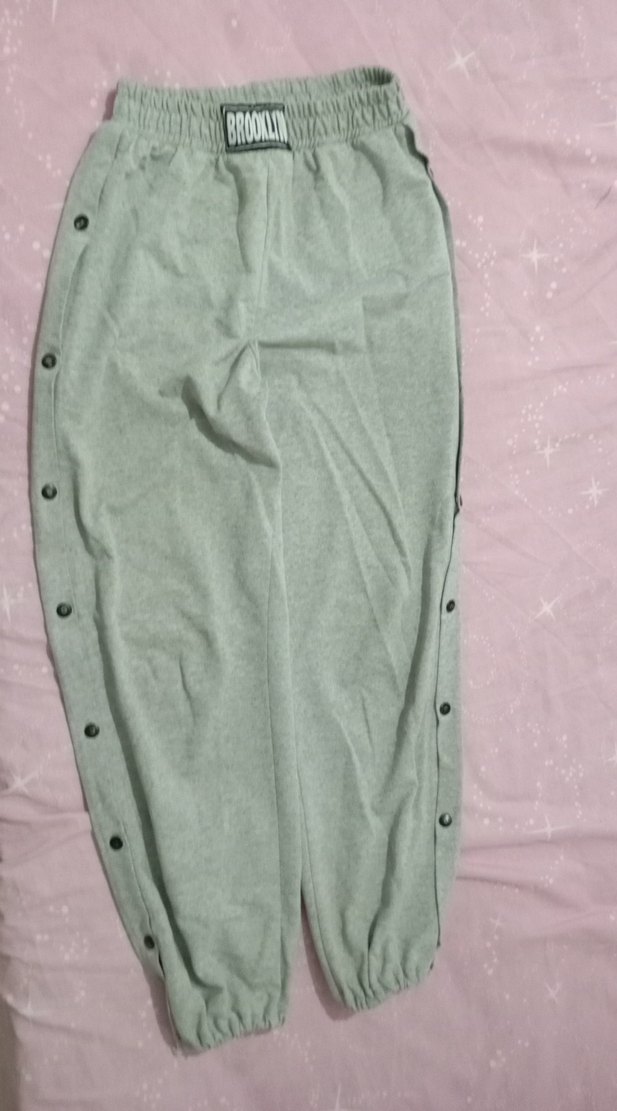 Düğmeli Gri Kadın Eşofman Altı - Görsel 2