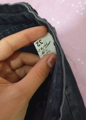 Gri Kadın Denim Midi Boy Pantolon - Görsel 3