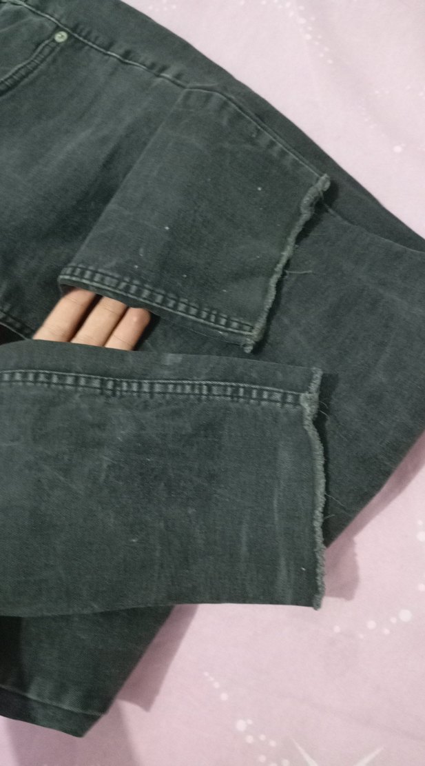 Gri Kadın Denim Midi Boy Pantolon - Görsel 5