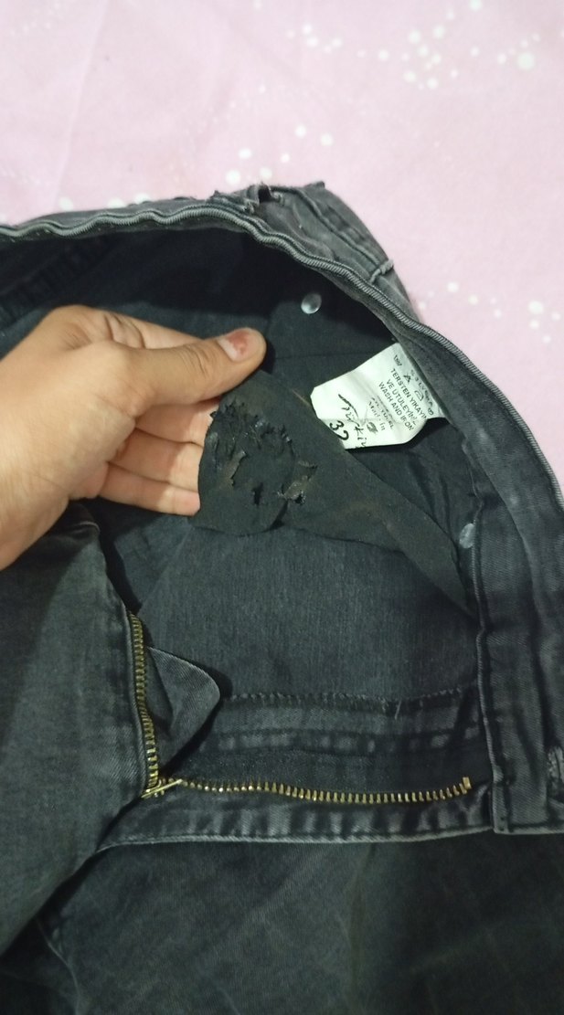 Gri Kadın Denim Midi Boy Pantolon - Görsel 4