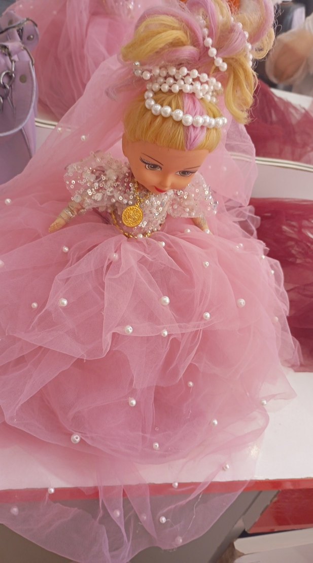 Pembe İnci Detaylı Pastel Bebek - Görsel 3