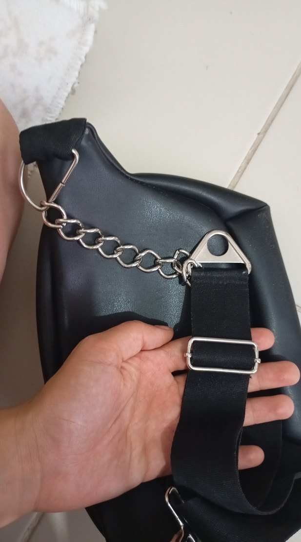 Kadın Siyah Deri Çapraz Askılı Çanta - Görsel 3