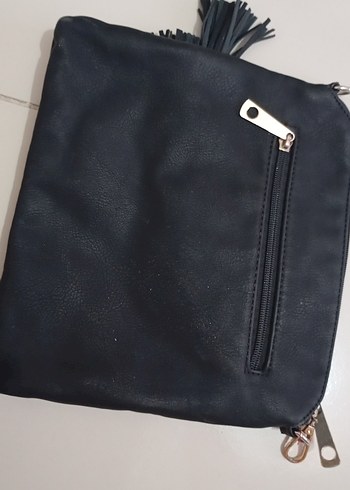 Michael Kors Siyah Deri Püsküllü Çanta - Görsel 4