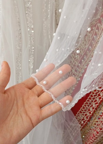 gelin duvağı boncuk detayı yeni - Görsel 2