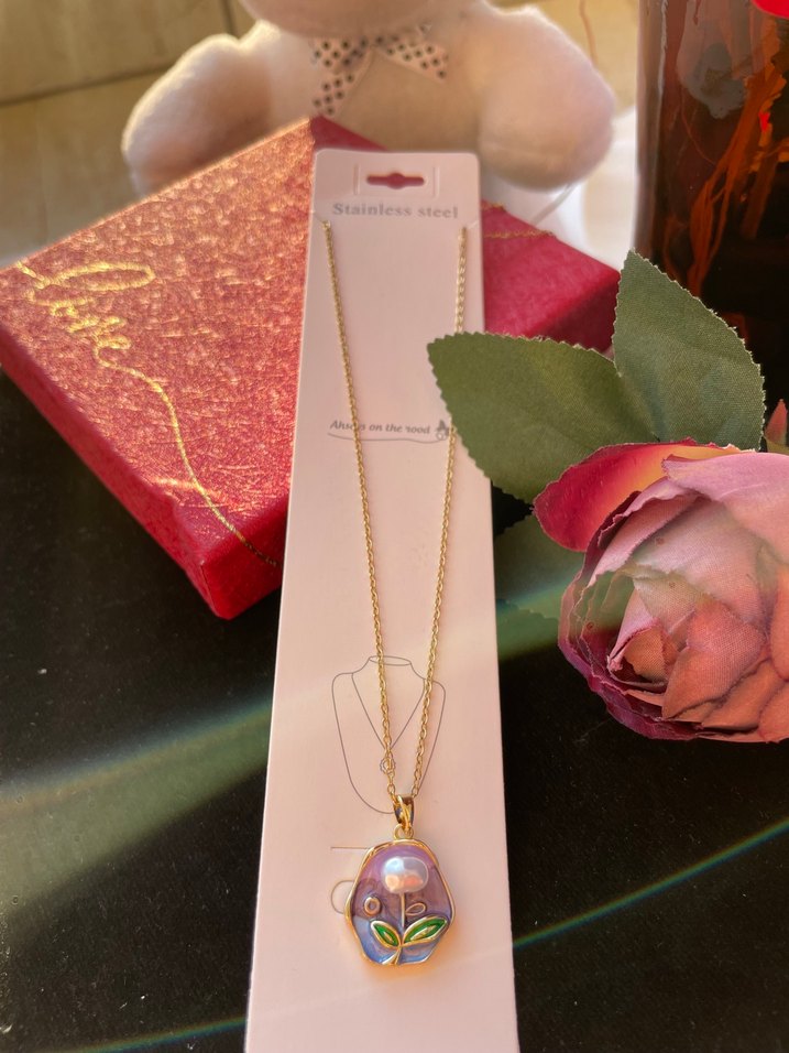 Pastel Renkli Zincir Detaylı Midi Kolye - Görsel 2