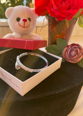 Gümüş yılan detaylı bileklik - Görsel 2