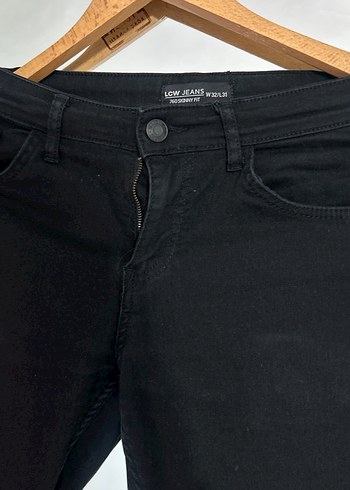 Düğmeli Siyah Erkek Denim Pantolon - Görsel 2