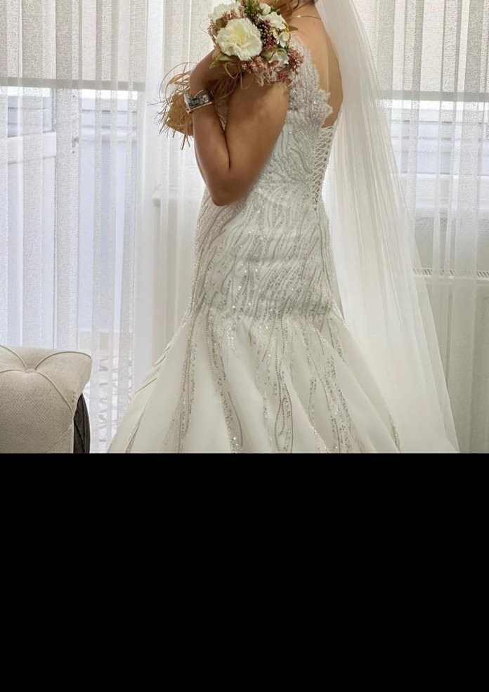 Beyaz askılı yarım balık model - Görsel 2