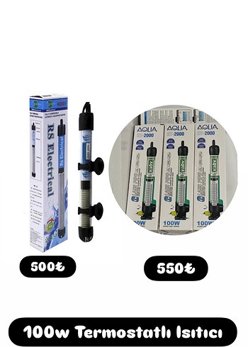 100W Termostatlı Akvaryum Isıtıcı RS