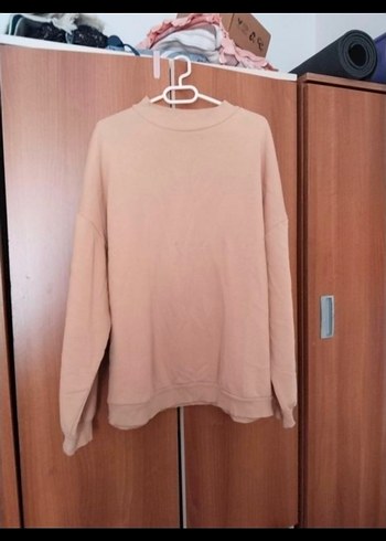 Bej Kadın Bisiklet Yaka Sweatshirt