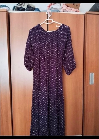 38 Beden mor Renk Uzun, Pilili, Mor Kadın Elbise