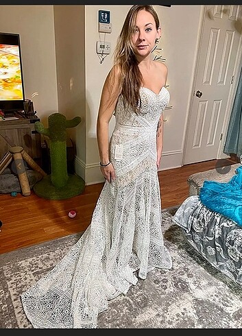 Bohem gelinlik,dış çekim elbisesi - Görsel 3