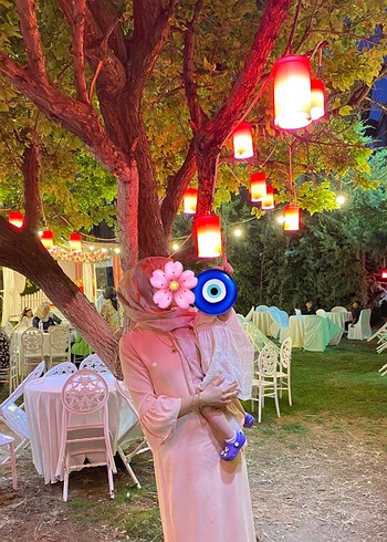 Trendyol & Milla Pudra Pembe Uzun Salaş Elbise