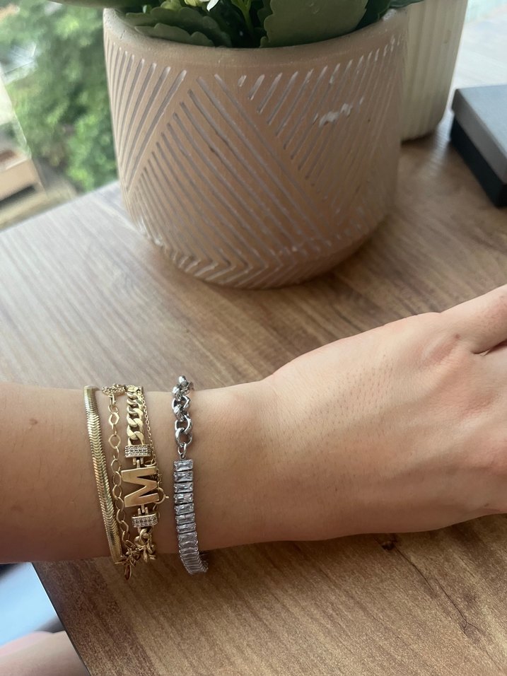 Zincir Detaylı Bej Bohem Bileklik - Görsel 2