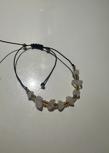 Bohem Tarzı doğal taşlı pembe ve mor Renk Bileklik