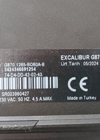 TEMiZ AZ KULLANILMIS EXCALiBUR G870 46.000 TL - Görsel 5