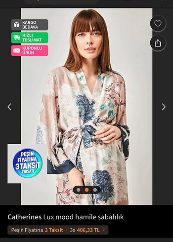 Catherines Lux mood hamile sabahlık - Görsel 4