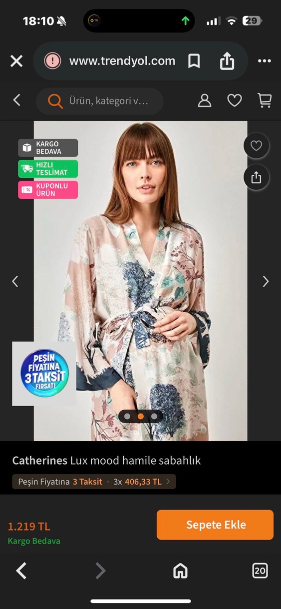 Catherines Lux mood hamile sabahlık - Görsel 4