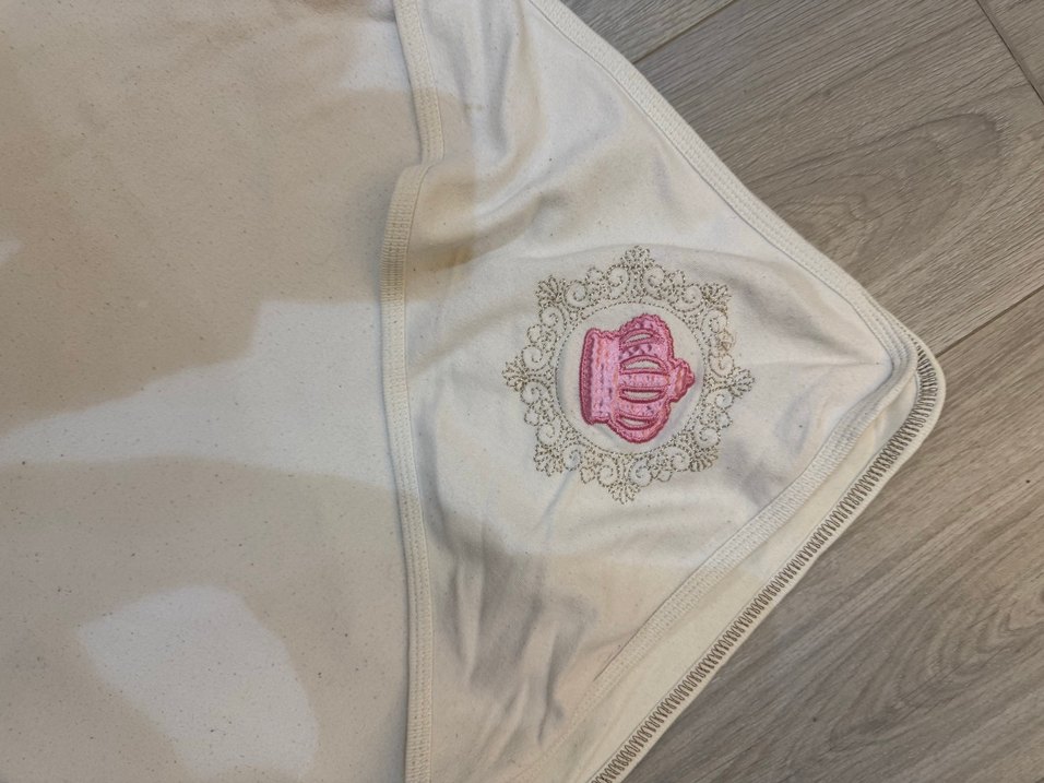 Beyaz/bej Bebek Battaniyesi/kundak Kapüşonlu - Görsel 3