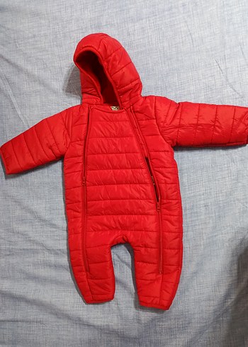 Bebek Kırmızı Fermuarlı Astronot Tulum - Görsel 2