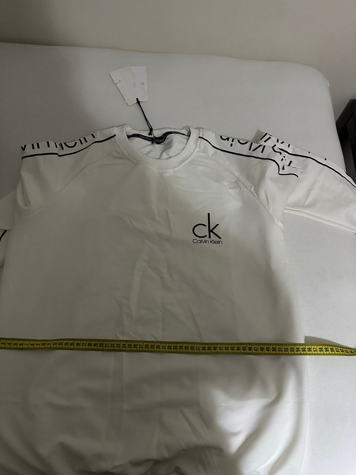 Calvin Klein Beyaz Erkek Sweatshirt - Görsel 3