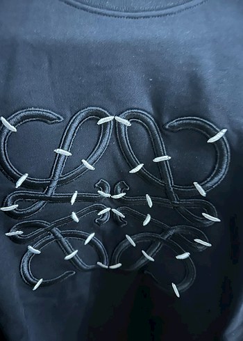 Siyah Nakışlı Erkek Sweatshirt - Görsel 2