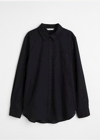 H&M Siyah keten gömlek