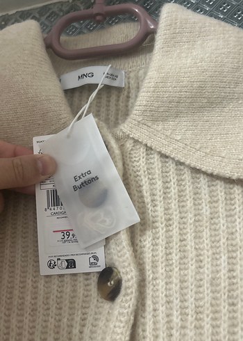 xs Beden ten rengi Renk Bej Düğmeli Triko Kadın Hırka