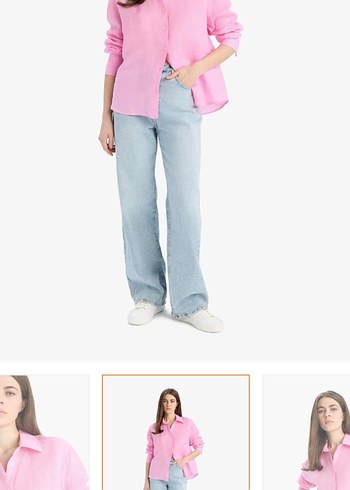 s Beden pembe Renk Defacto Pembe Oversize Gömlek