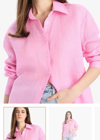 Defacto Defacto Pembe Oversize Gömlek