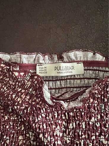 m Beden bordo Renk Fitilli crop top